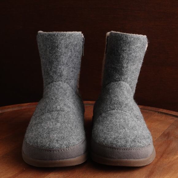 Chaco Boots Womens SZ 7.5 Gray Revel Tall Side Zip Cozy Comfort Felted Outdoor - Picture 4 of 16